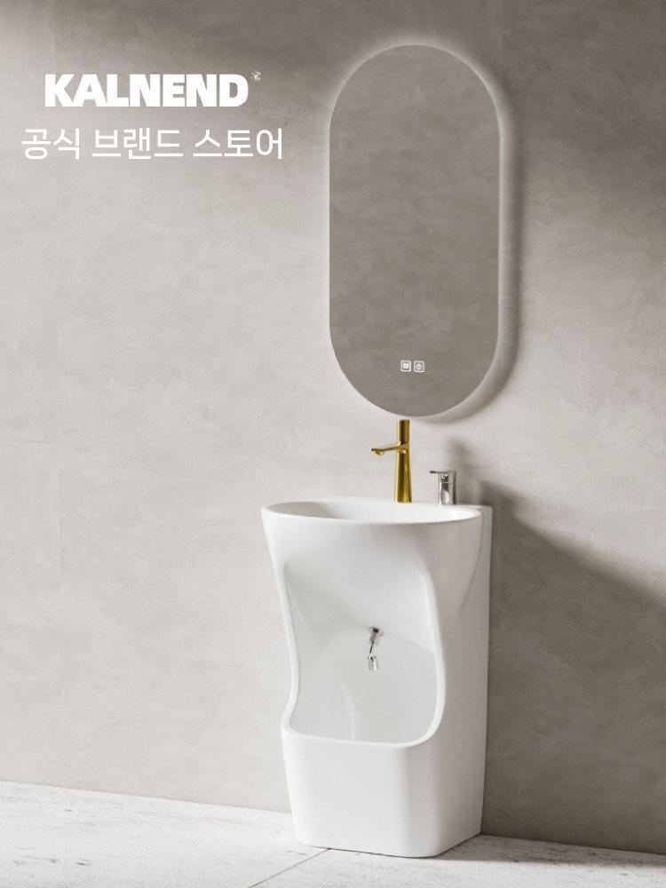 긴다리 세면대 발씻는 수전 스탠딩 일체형 풋브러쉬 세면대 - 상세 이미지 4