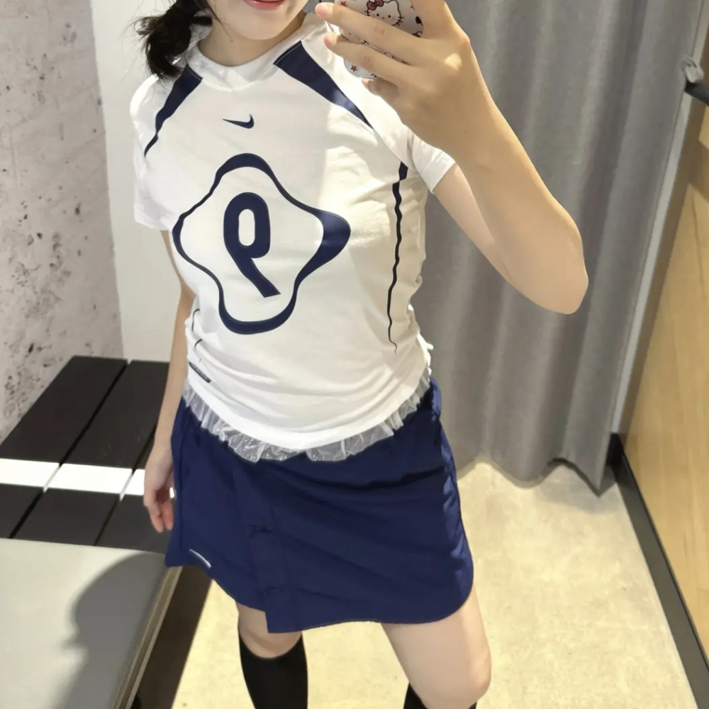 나이키 칠 니트 그래픽 반팔 티셔츠 화이트 II1950-100 이미지 6