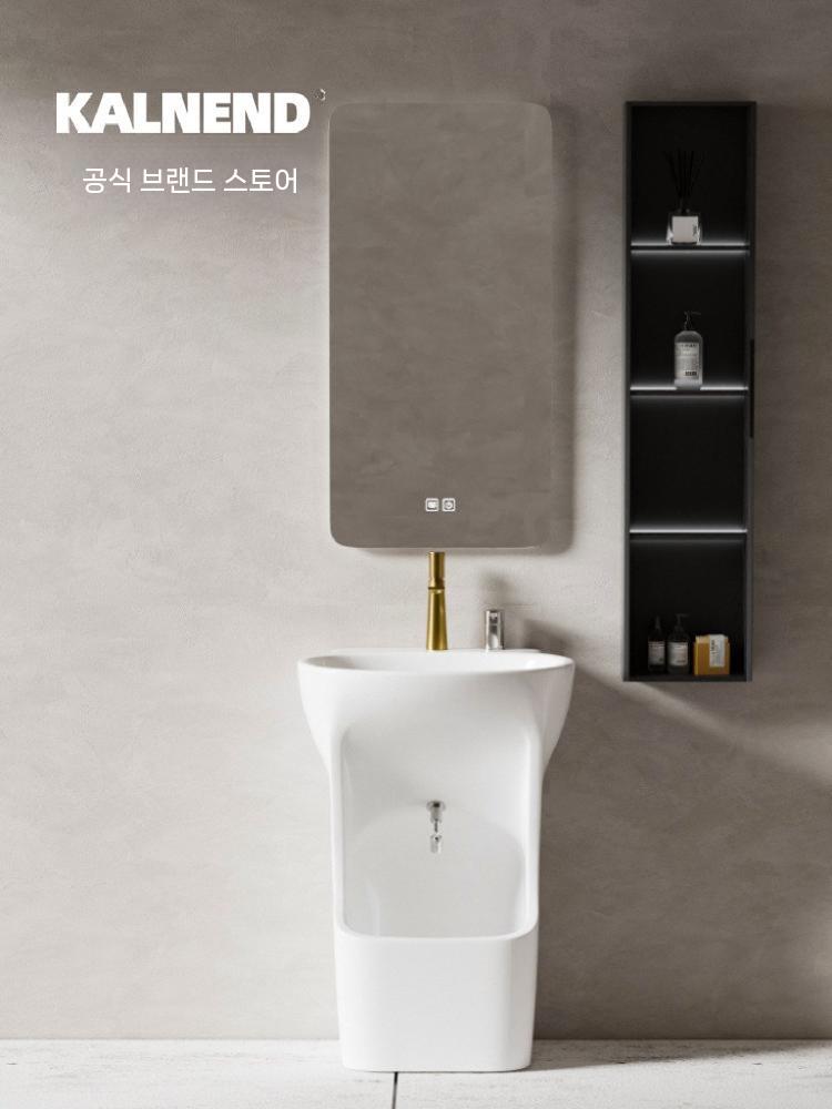 긴다리 세면대 발씻는 수전 스탠딩 일체형 풋브러쉬 세면대 이미지 6
