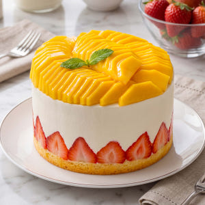 망고 딸기 케이크 1호 빅망딸다담 생 과일 디저트 생일 기념일 케익 전국... 맛있게 먹은 솔직 후기 - 상품 이미지 1