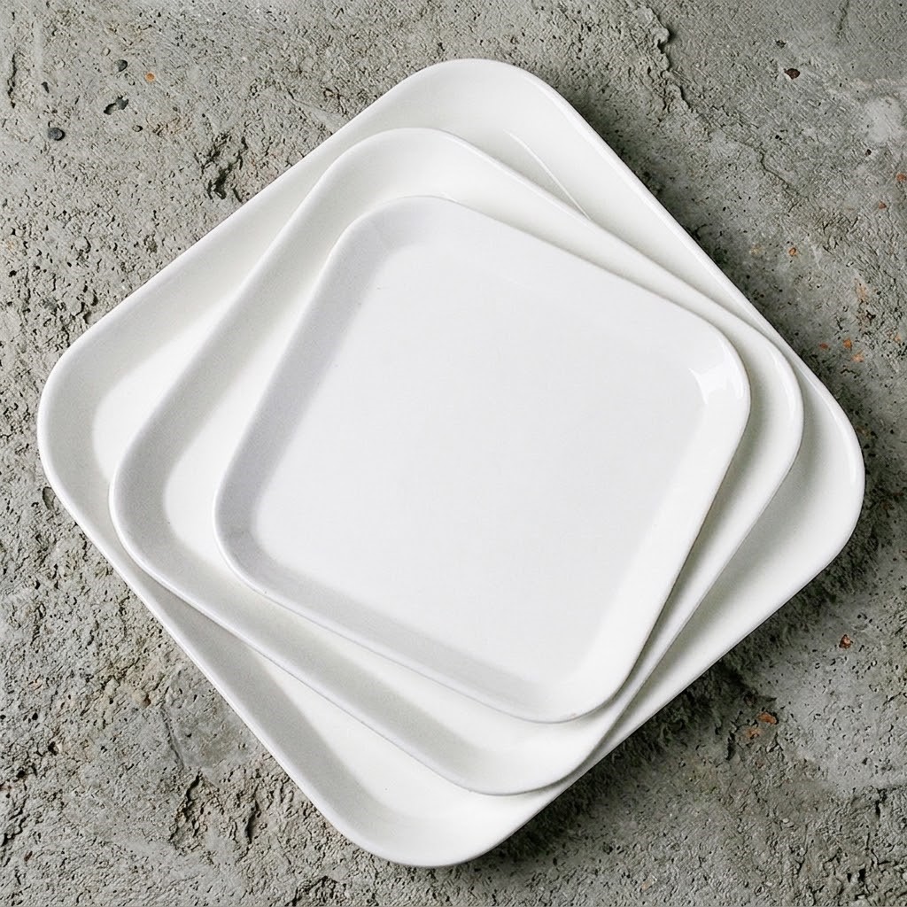 고멜 도자기 브런치 빵 햄버거 접시 그릇 사각형, 31cm - 상세 이미지 3