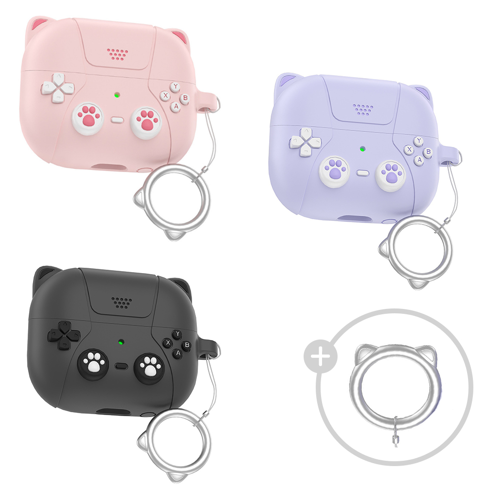 갤럭시 버즈3 케이스 범퍼 고양이 게임패드 버즈3, 퍼플 이미지 7