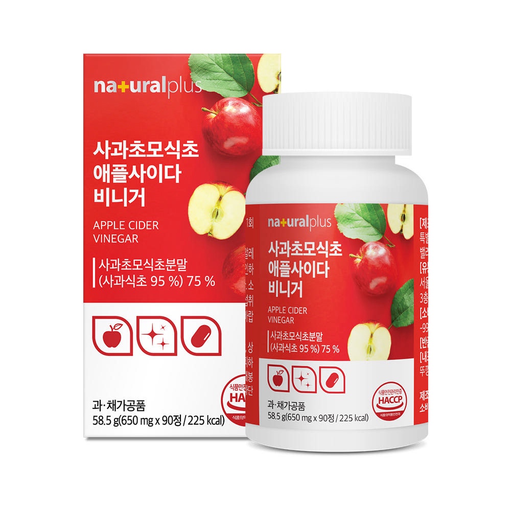 내츄럴플러스 사과초모식초 애플사이다비니거 기타건강보조식품 3개월분 90정, 3개 - 상세 이미지 2