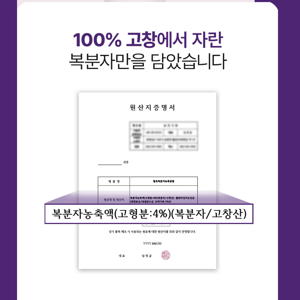 100% 고창 복분자 분말 국내산 고농축 발효 복분자 농축 추출 액 분말 가루 2개 - 상세 이미지 3