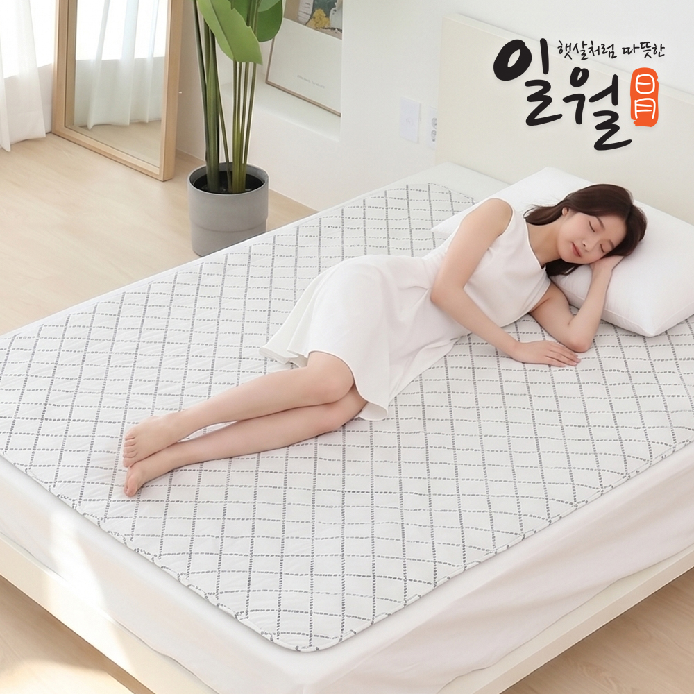일월 블로썸 사계절 전기요 카본 탄소매트 전기매트 싱글 2color - 상세 이미지 3