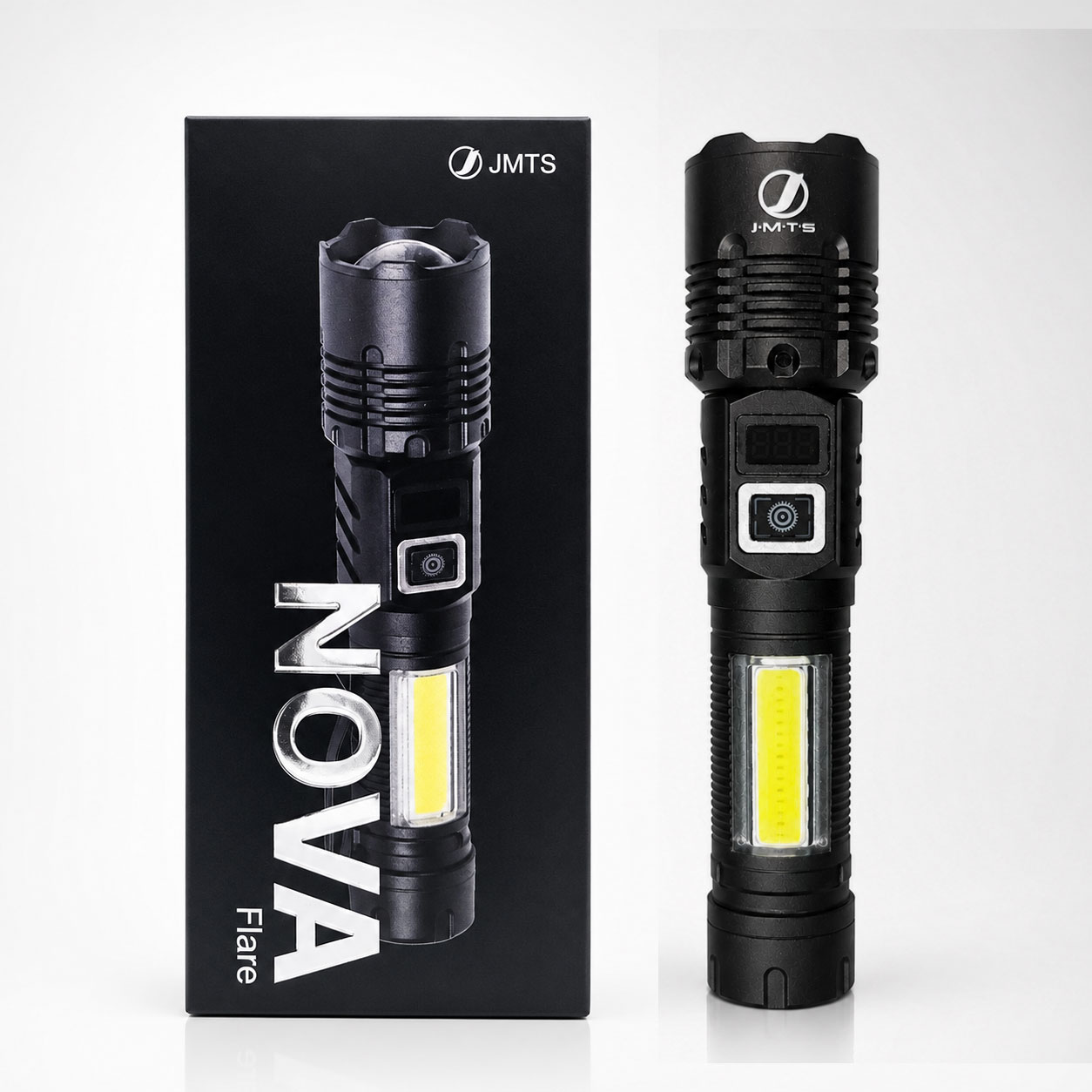 JMTS 고성능 LED 손전등 휴대용 후레쉬 자석부착 써치라이트 NOVA 플레어 풀패키지 - 상세 이미지 2
