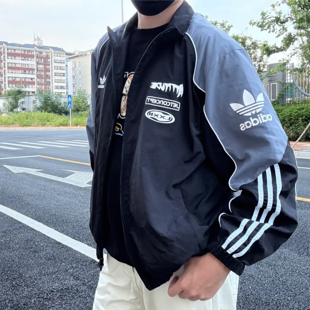 아디다스 오리지널스 모토코어 우븐 트랙자켓 바람막이 블랙 JL8406, 블루 JL8408 - 상세 이미지 4