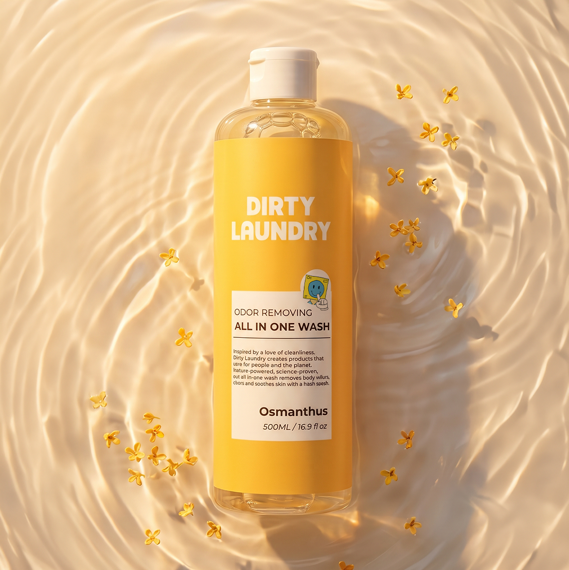 [금목서향] 더티런드리 올인원바디워시 달콤 복숭아 오스만투스 500ml 약산성 체취개선 - 상품 이미지