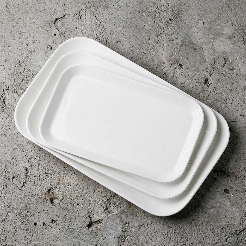 고멜 도자기 브런치 빵 햄버거 접시 그릇 직사각, 41cm - 상세 이미지 2