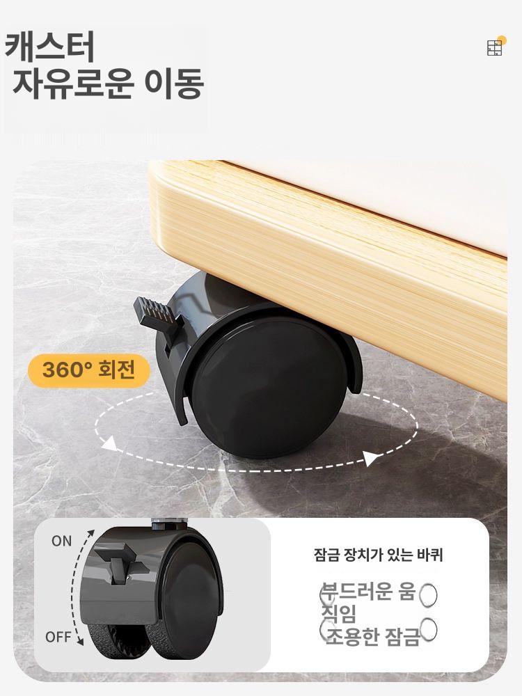 프린터 수납장 이동식 서랍 캐비닛 사무실 문서 보관 웜 화이트 60x34x59 cm - 상세 이미지 4