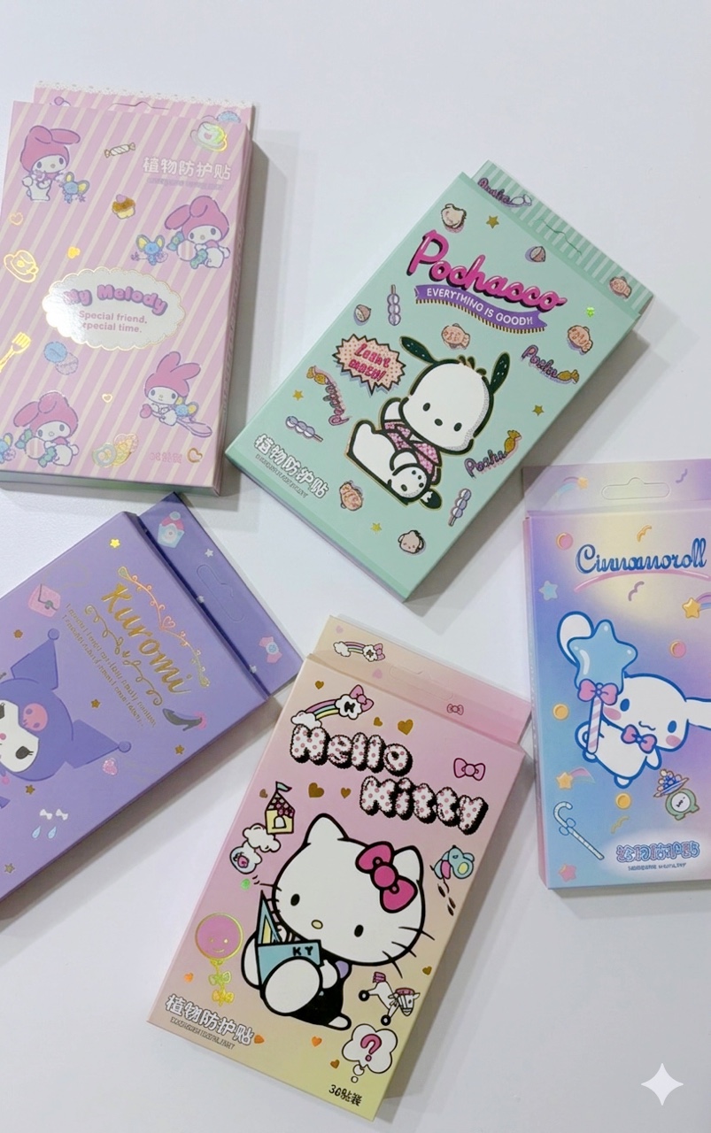 산리오 시나모롤 쿠루미 헬로우키티 모기스티커 모기패치 36p - 상품 이미지