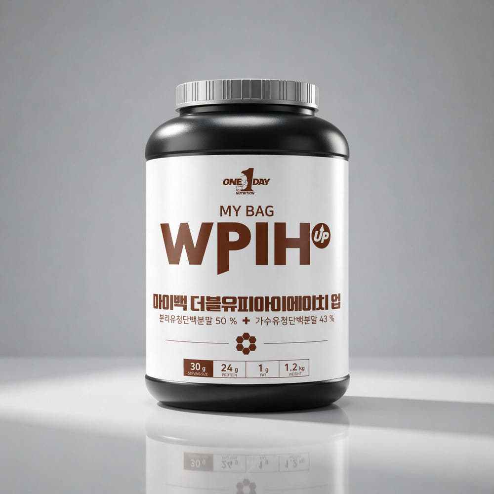 가수분해/분리 유청단백질 분말가루 웨이프로틴 WPIH 초코맛 단백질 많은 음식 1.2kg - 상품 이미지