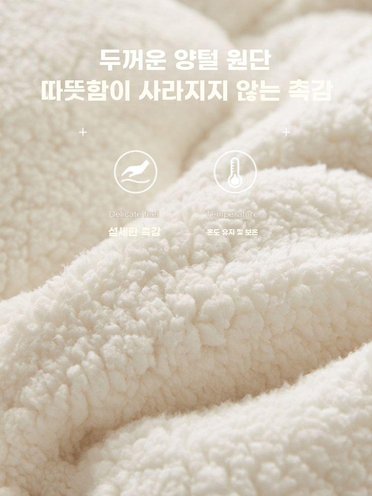 양털 침대 패드 겨울용 매트리스 극세사 토퍼 보온 하얀색 60x120cm - 상세 이미지 5