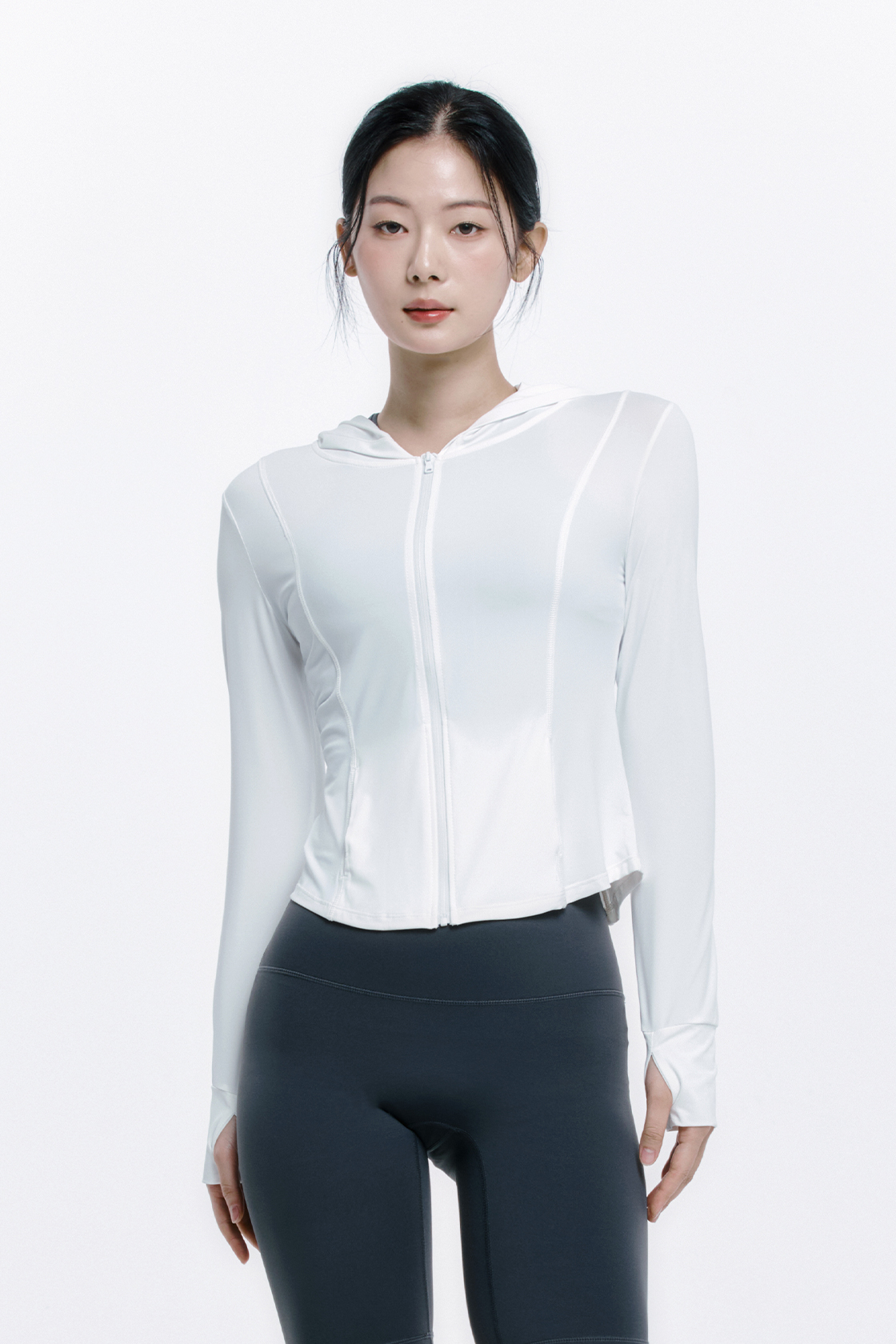 에어리 UV 러닝 재킷 - 오리에나 운동복 필라테스 요가 헬스 러닝 자외선차단 바람막이 - 상세 이미지 5