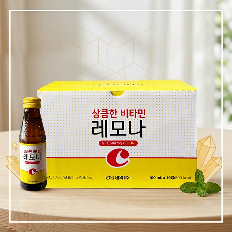 경남 상큼한 레모나 비타민 음료 100ml 10개입 활력 충전 피로회복 마시는 비타민