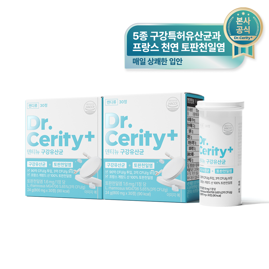 닥터세리티 덴티뉴 구강유산균 프로바이오틱스 입속 30정, 2개 - 상품 이미지