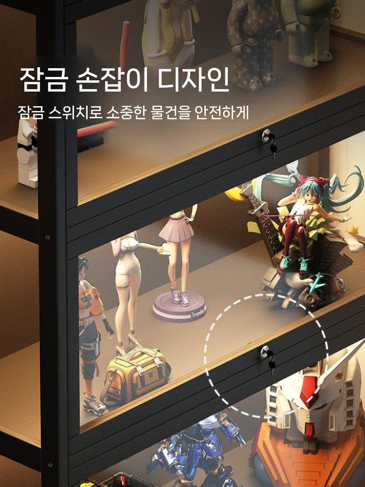 명품가방 수납장 진열장 핸드백 정리장 장식장 캐비닛 5단 70cm - 상세 이미지 4