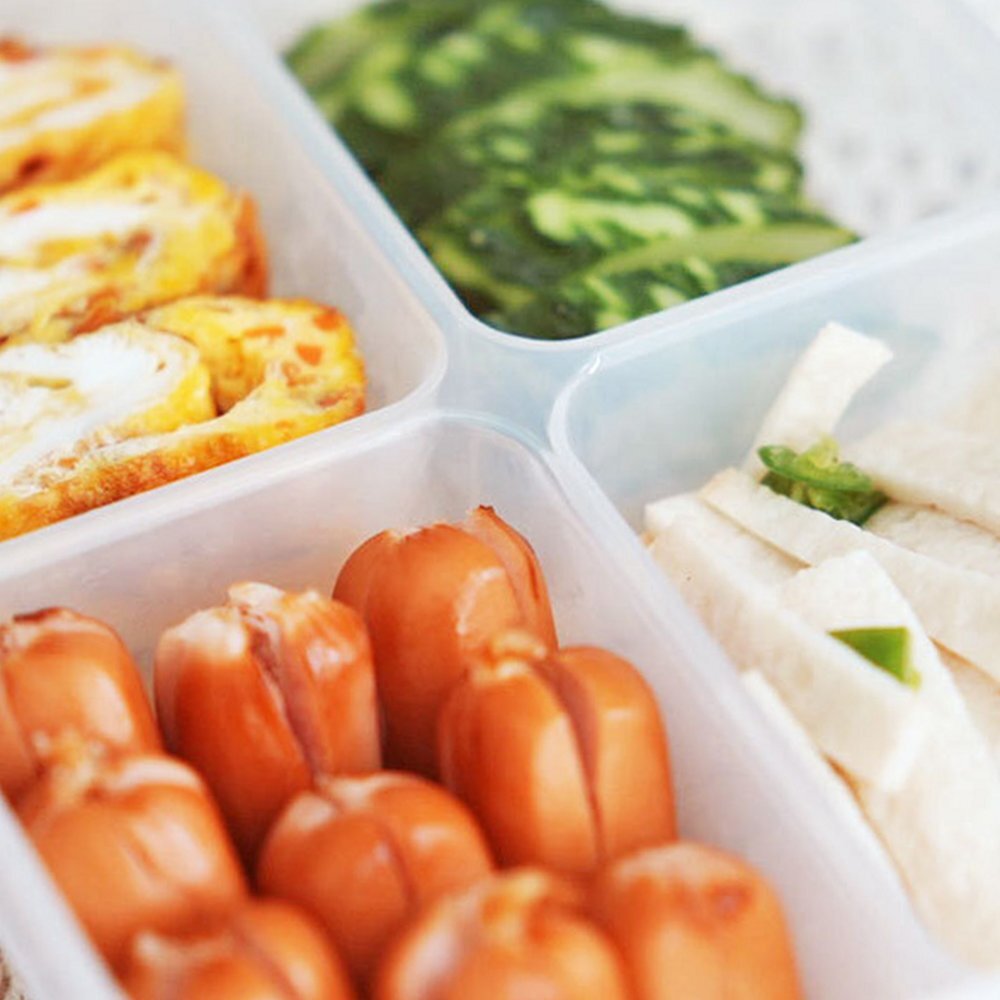 라이즈올6 4구 밀폐 반찬통 견과류통 냉동실정리용기 샌드위치용기 - 상품 이미지