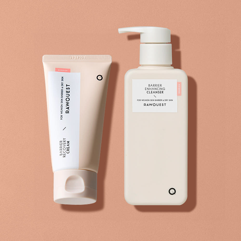 [로우퀘스트] 베리어 크림 클렌저 2종 세트 (리커버리크림 80ml+클렌저 190ml)
