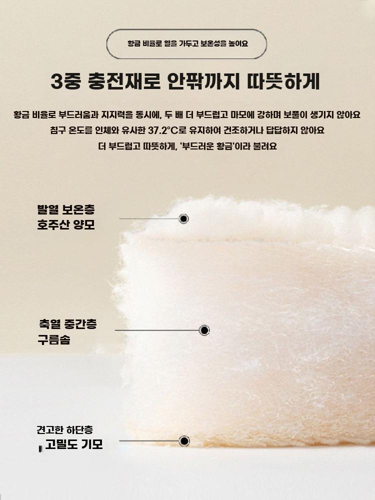 겨울 토퍼 이불 매트 보온 극세사 두꺼운 침대 패드 울 화이트 80x190cm는 약 1.3kg - 상세 이미지 4