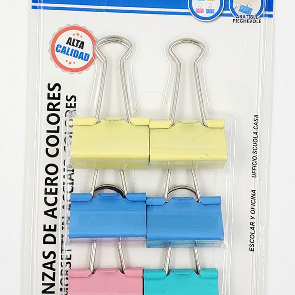 라이즈올6 6PCS 파스텔 집게 32mm 문구클립 - 상품 이미지