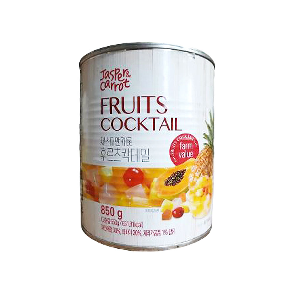 재스퍼앤캐롯 후르츠칵테일 850g x 24개 후루츠칵테일 과일통조림 대용량 업소용 - 상세 이미지 4