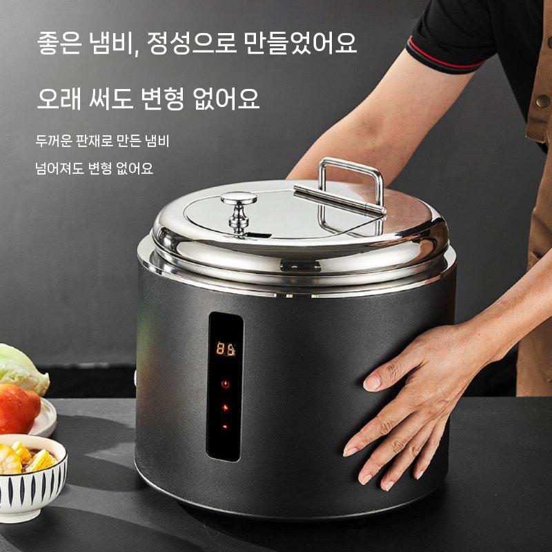 뷔페 워머기 중탕기 죽 국 스프 히터 레스토랑 보온기 블랙 - 상세 이미지 3