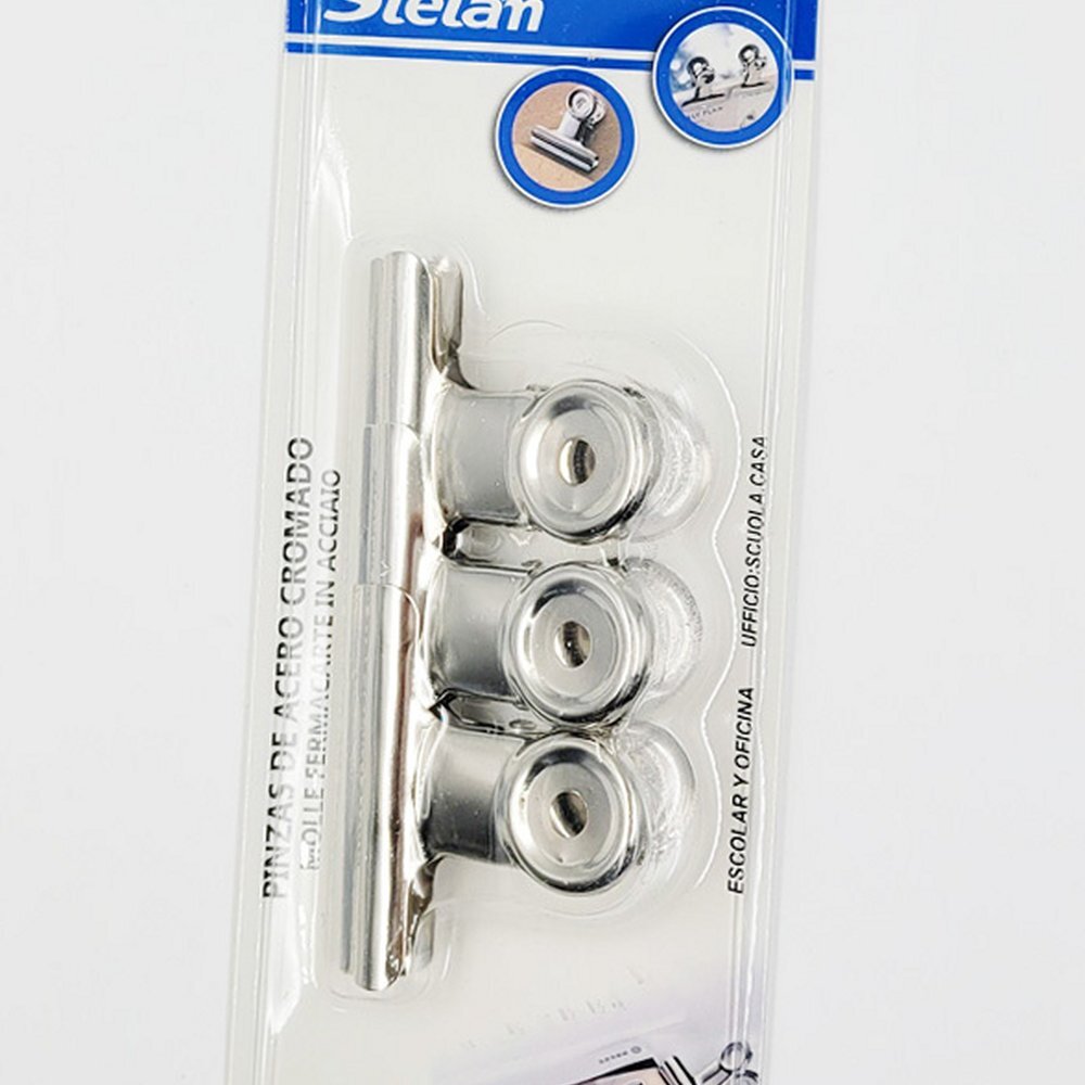 라이즈올6 3PCS 스틸 집게 50mm 서류클립 메모홀더 철클립 - 상품 이미지