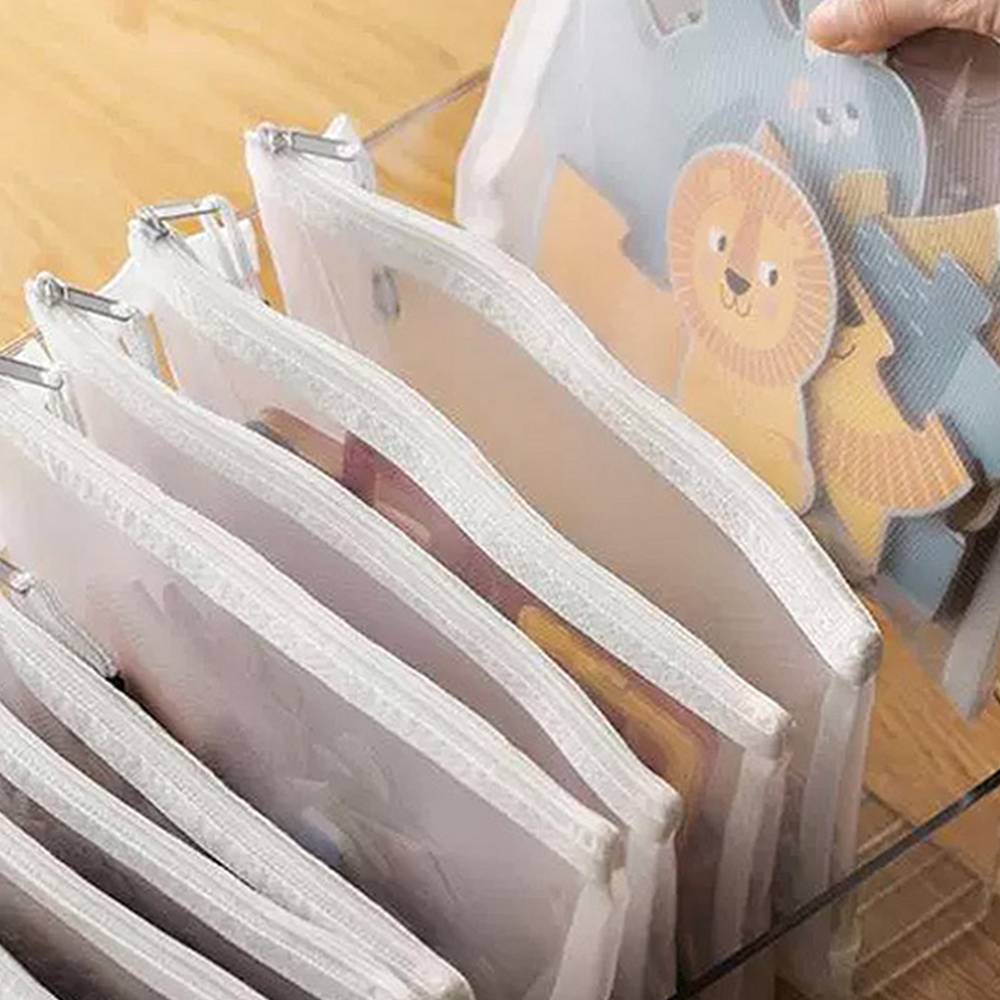 라이즈올6 A5 망사 파우치 화장품가방 충전기수납 케이블수납 필통파우치 - 상품 이미지