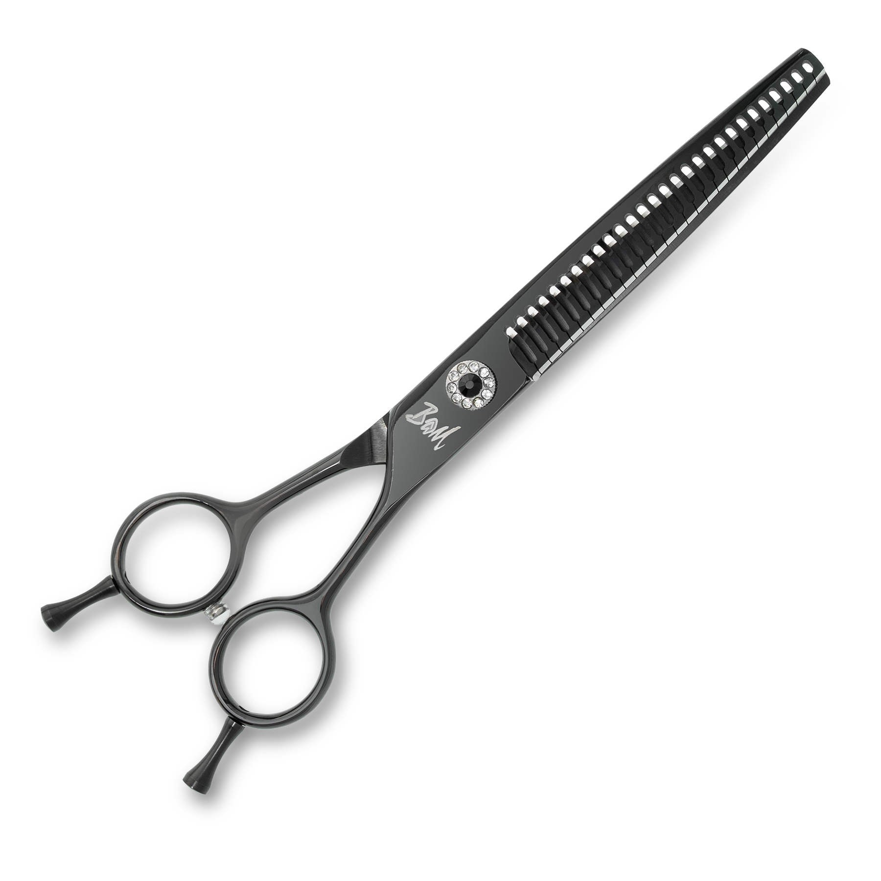 밤돌이네 크리스탈 커브요술가위 7인치 전문가용 애견 강아지 미용가위 - 상세 이미지 2