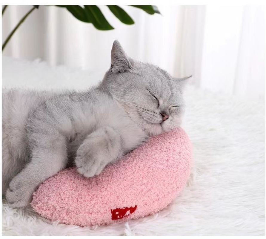 고양이 강아지 수면베개 반려동물 강아지 고양이 반려묘 애견 용품 쿠션 베개 방석 쇼파 침대 - 상품 이미지