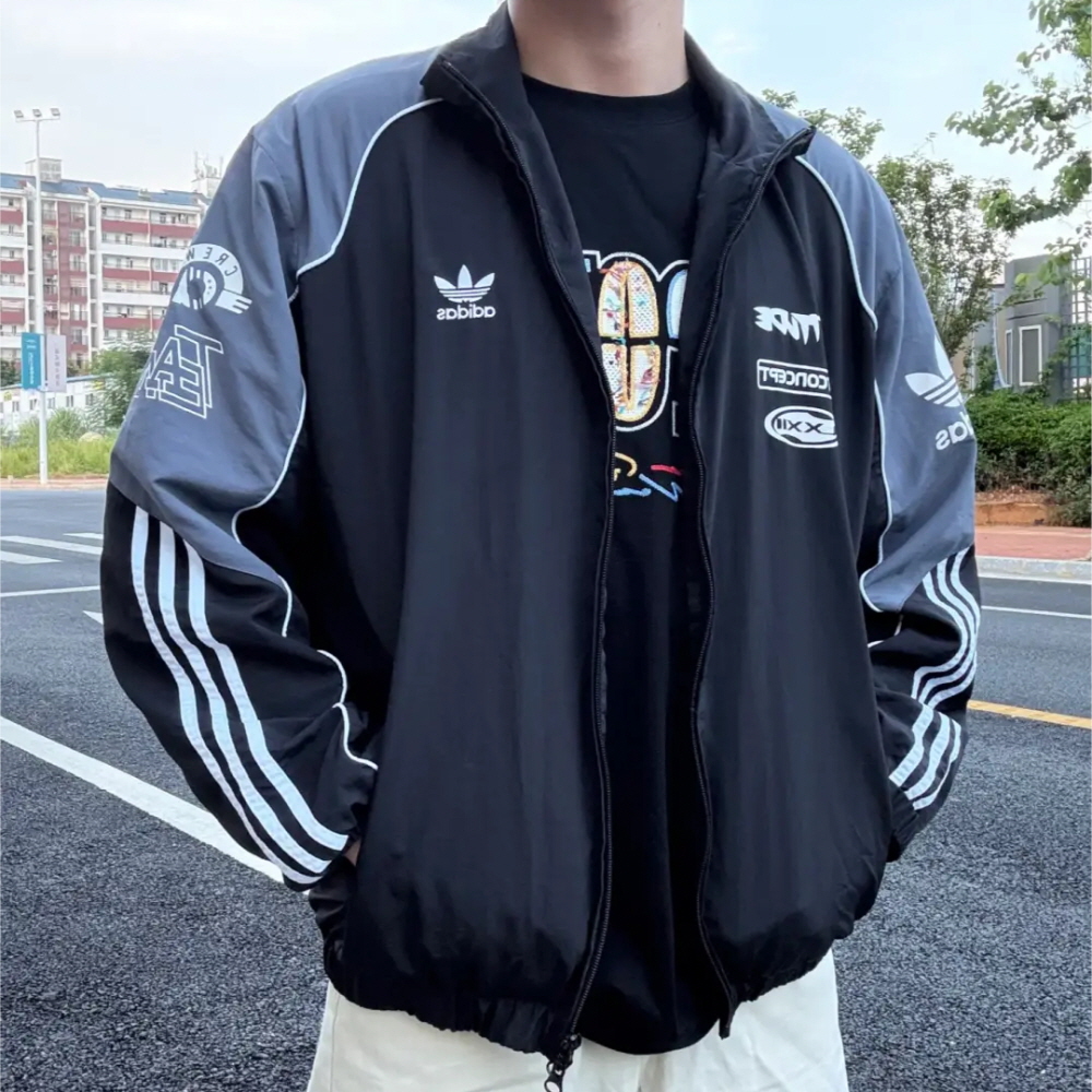 아디다스 오리지널스 모토코어 우븐 트랙자켓 바람막이 블랙 JL8406, 블루 JL8408 - 상세 이미지 2