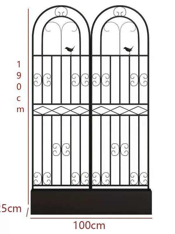 화분 식물지지대 철제 화초 줄기 지주대 장미 원예 화이트 철제 200x25x190cm - 상세 이미지 4