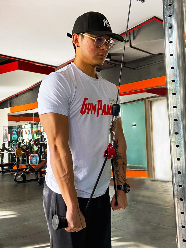 꼬깔 그립 헬스그립 핸들 렛풀다운 꼬깔콘 싱글 풀다운 핑크 - 상세 이미지 3