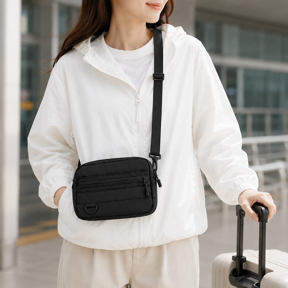 RFID차단 여권 도난방지 크로스백 여행용 가벼운가방 유럽여행가방 소매치기방지 - 상품 이미지