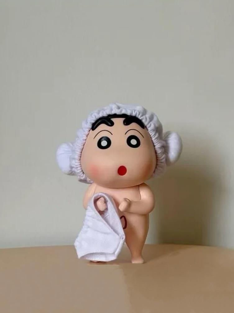 목욕 짱구 피규어 샤워캡 캐릭터 장식 크레용 신짱 인형 미니어처 굿즈 소품 홈데코 욕실 목욕통 1개 - 상품 이미지