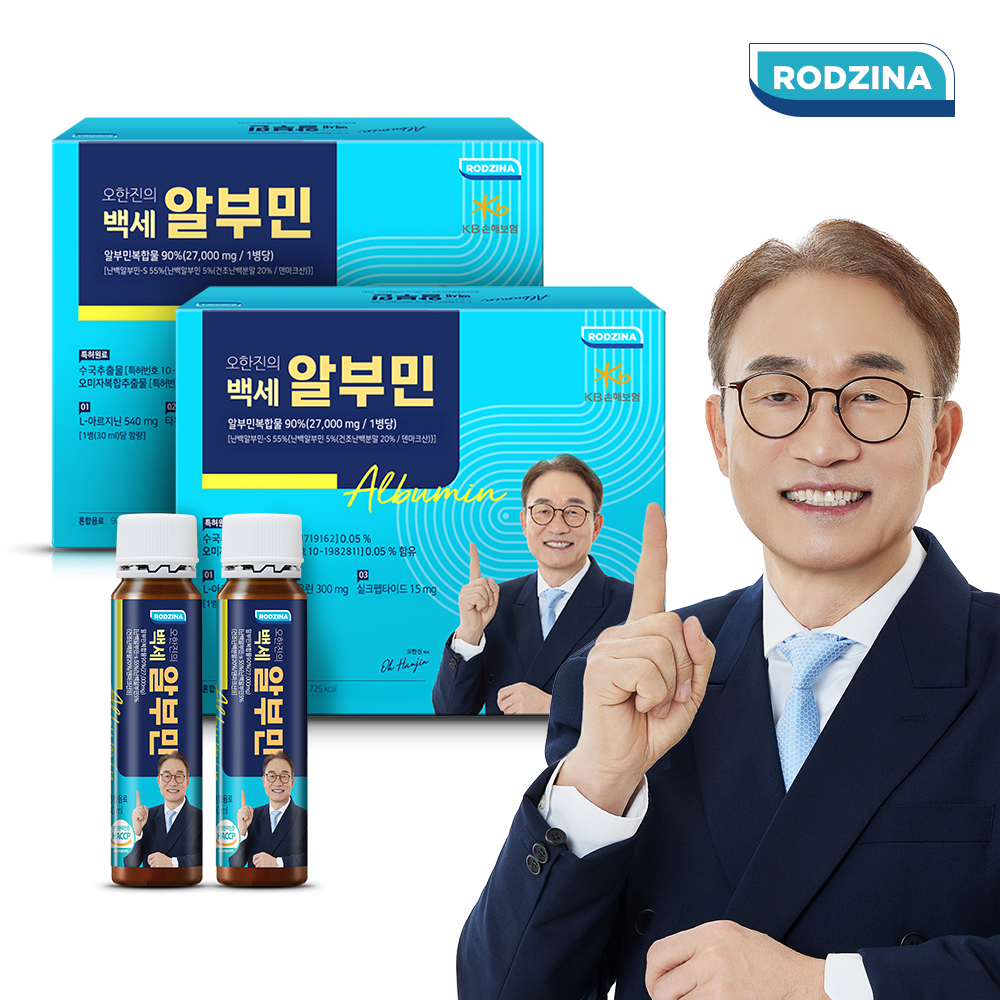 오한진 백세알부민 마시는 액상 알부민 먹는 단백질 1개월분 홈쇼핑 30개입, 2개 - 상품 이미지