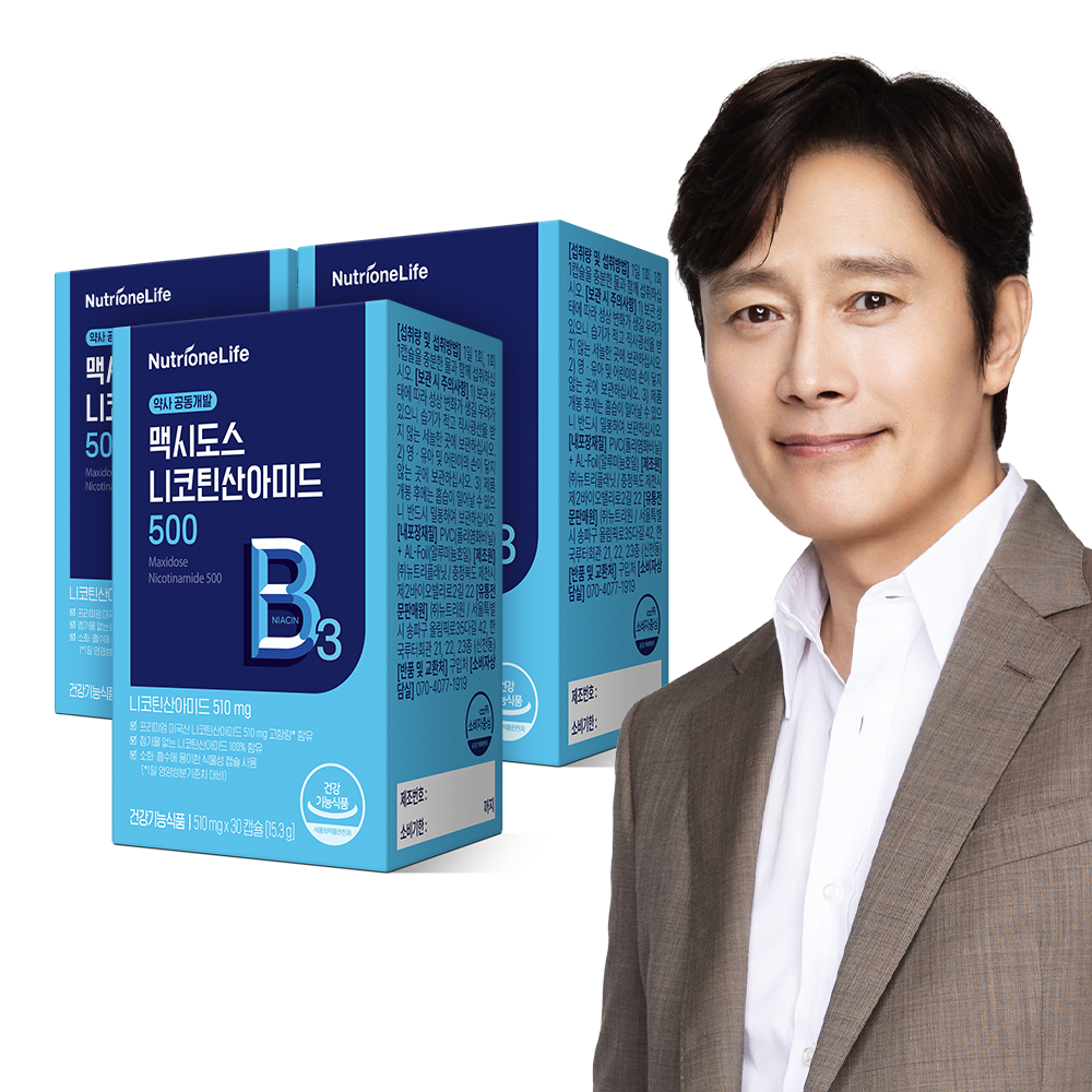 뉴트리원 맥시 도스 니코틴산아미드 500 고함량 비타민B 메가 맥스 30캡슐, 3개 - 상품 이미지