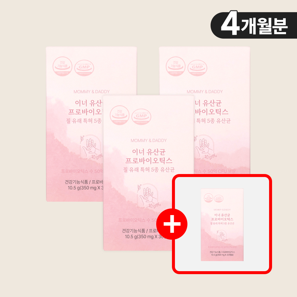 여성 질 유래 유산균 프로바이오틱스 30캡슐, 4개