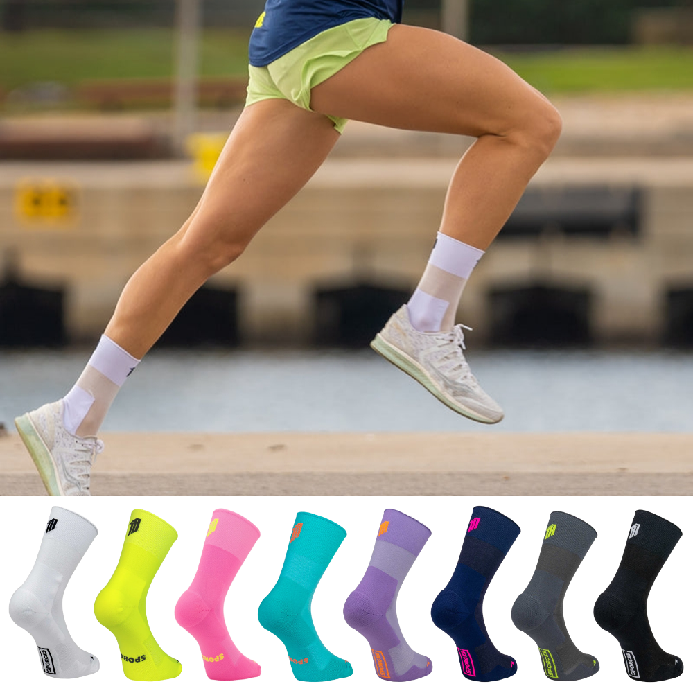 스포크스 러닝양말 압박 마라톤 삭스 미드컷 SPORCKS 화이트, XS (220-235mm) - 상품 이미지