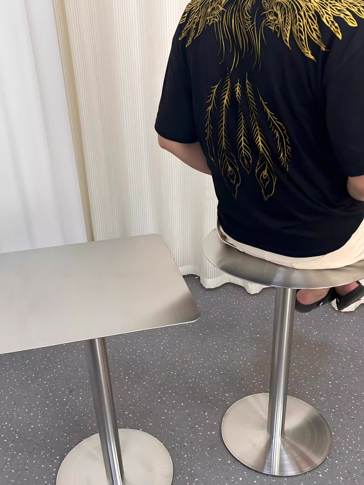 스텐 원형 테이블 술집 카페 식당 업소용 라운드 탁자 50x75 - 상세 이미지 3