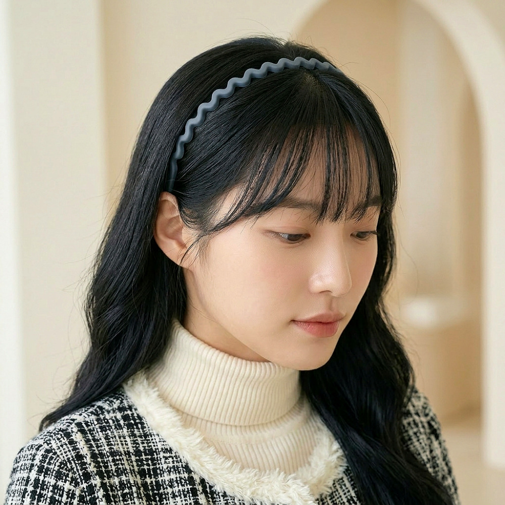 빗살 헤어밴드 남자 여자 머리띠 얇은 귀안아픈 잔머리 고정 5종세트 이미지 7