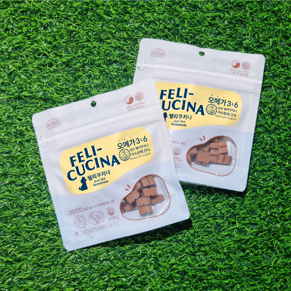 펠리쿠치나 소화잘되는 가수분해 강아지 간식 오메가-3, 100g, 1개 - 상세 이미지 2