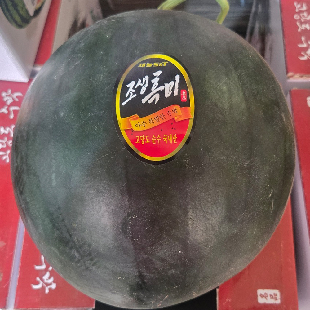 고당도 흑수박 하우스 함안수박 12Brix, 4kg, 1개 - 상품 이미지