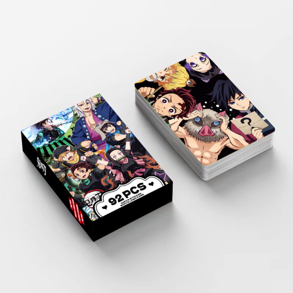 애니메이션 홀로그램 포토카드 굿즈 스티커 세트 귀멸의 칼날 레드, 92장 - 상세 이미지 3