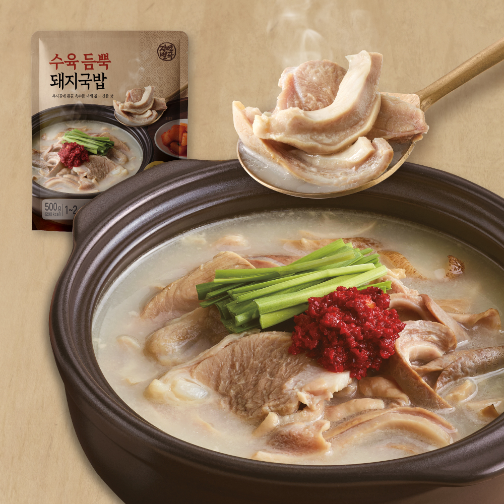 자연별곡 국 500g 4팩세트(돼지국밥+황태해장국+소고기미역국+소고기뭇국) 냉장 - 상세 이미지 2