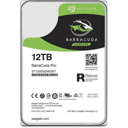 [해외]씨게이트 바라쿠다 프로 퍼포먼스 내장 하드 드라이브 SATA HDD 12TB 6기