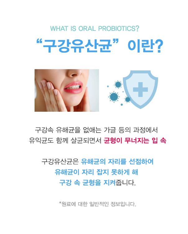 잇몸유산균 잇몸내려앉음 씹어먹는유산균 30정, 6개 - 상세 이미지 4
