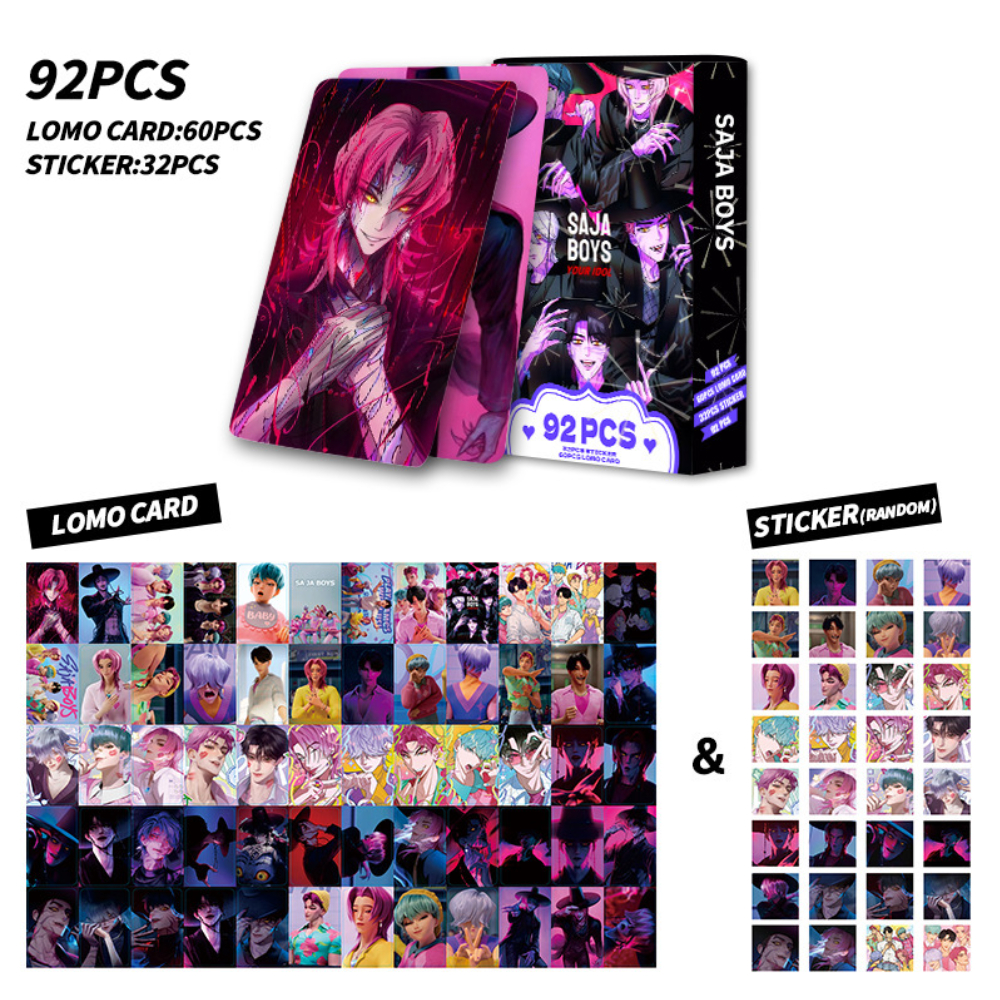 애니메이션 홀로그램 포토카드 굿즈 스티커 세트 사자보이즈 퍼플, 92장 - 상세 이미지 4
