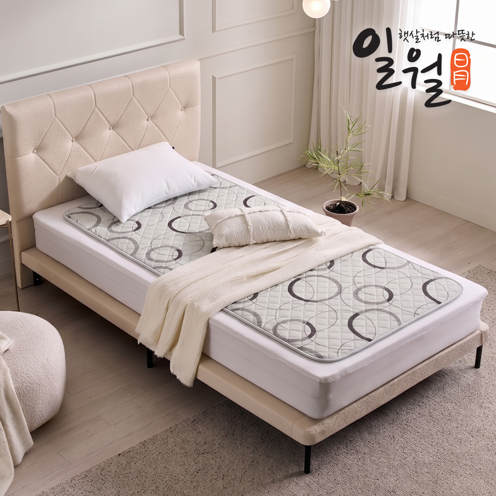 일월 전기매트 동그라미 워셔블 탄소 카본매트 전기장판 싱글 - 상세 이미지 4